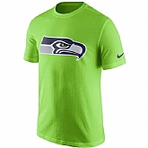 Men's Seattle Seahawks Nike Neon Green Essential Logo T-Shirt FengYun,baseball caps,new era cap wholesale,wholesale hats